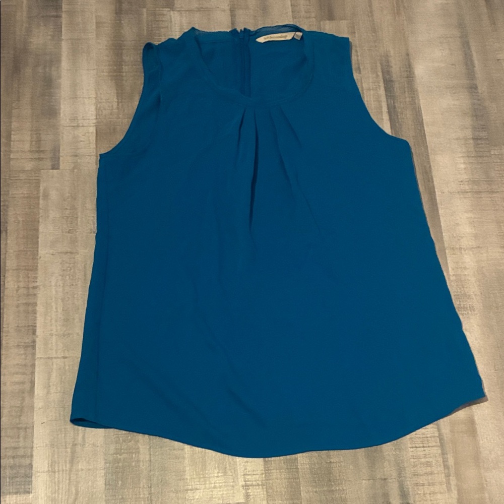 Soft Surroundings Teal Sleeveless Blouse